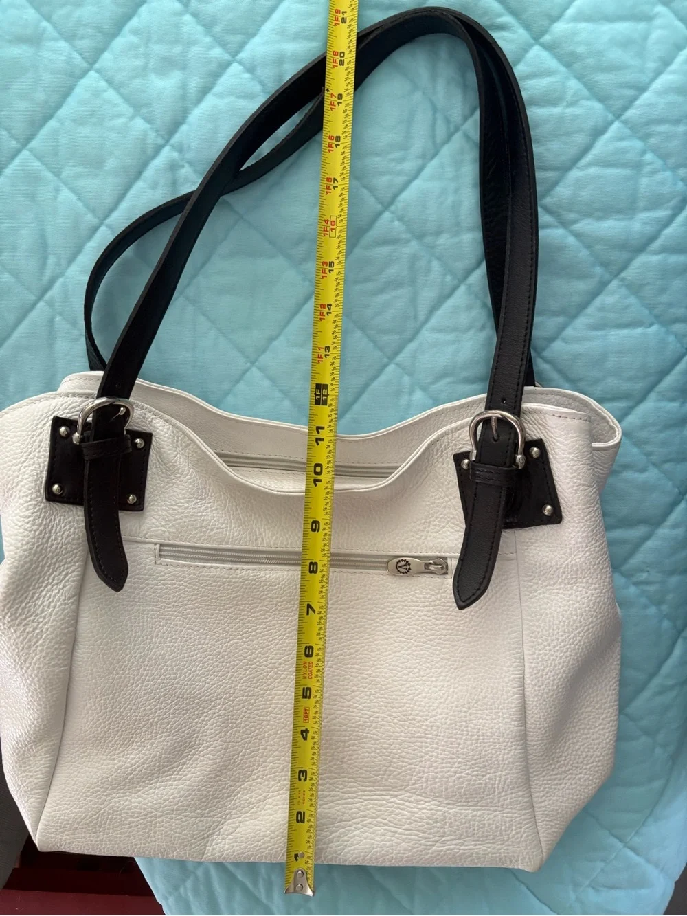 Valentina White leather hobo shoulder bag